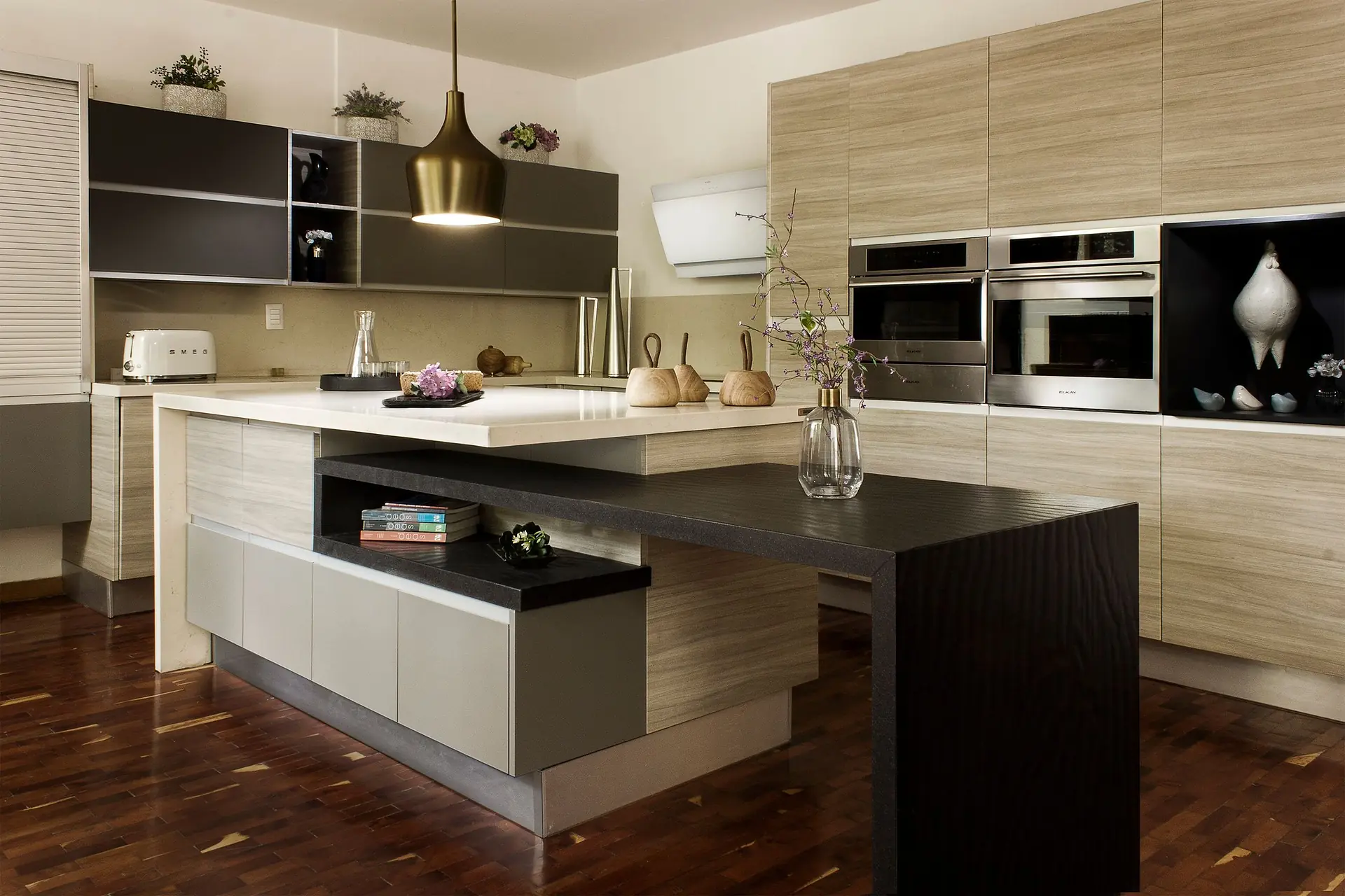 Modern kitchen interior with fitted units
